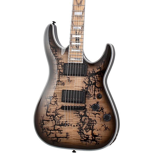 Schecter Guitar Research C-1 Electro-Resin Electric Guitar - Natural with Black Burst