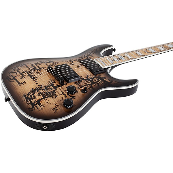 Schecter Guitar Research C-1 Electro-Resin Electric Guitar - Natural with Black Burst