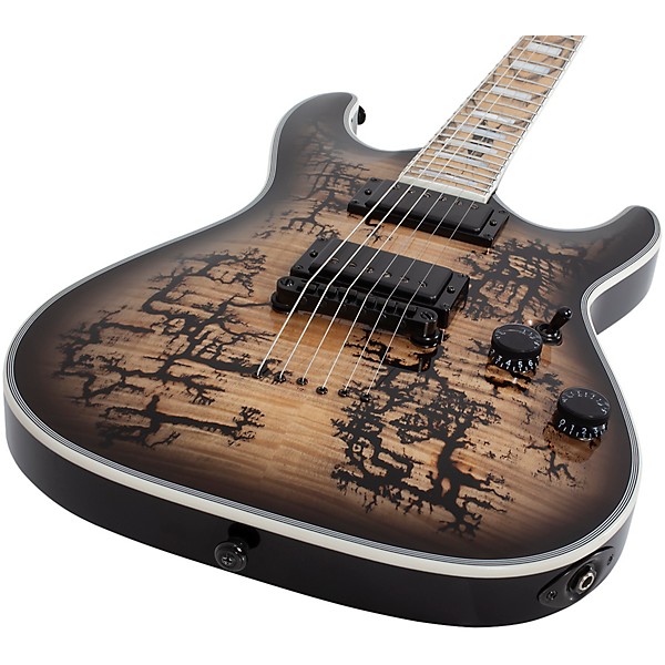 Schecter Guitar Research C-1 Electro-Resin Electric Guitar - Natural with Black Burst