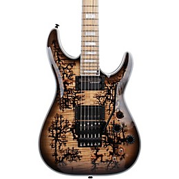 Schecter Guitar Research C-1 FR-S Electro-Resin Electric Guitar - Natural with Black Burst