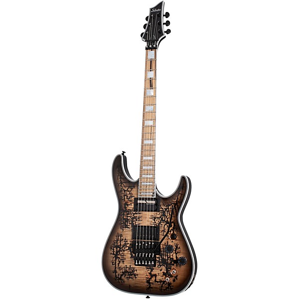 Schecter Guitar Research C-1 FR-S Electro-Resin Electric Guitar - Natural with Black Burst