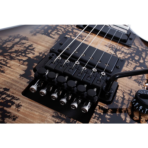 Schecter Guitar Research C-1 FR-S Electro-Resin Electric Guitar - Natural with Black Burst