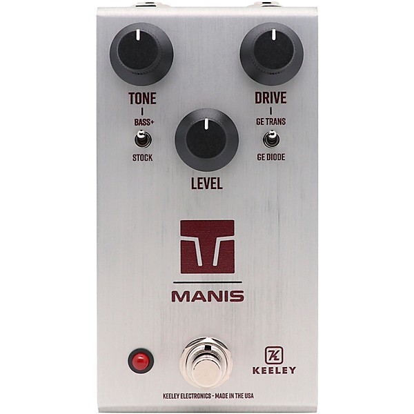 Keeley Manis Overdrive Effects Pedal Silver
