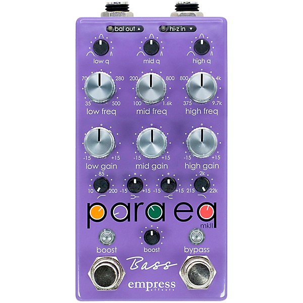Empress Effects Bass ParaEq EQ and Boost Effects Pedal Purple