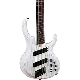 Ibanez BTB865MS 5-String Multi Scale Electric Bass Guitar Transparent White Flat