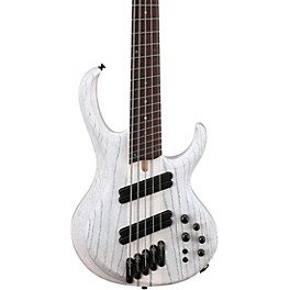 Ibanez BTB865MS 5-String Multi Scale Electric Bass Guitar Transparent White Flat