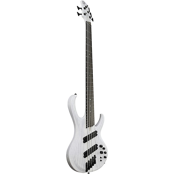 Ibanez BTB865MS 5-String Multi Scale Electric Bass Guitar Transparent White Flat