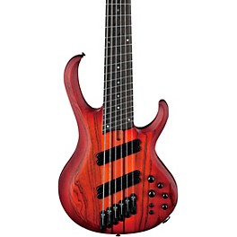 Ibanez BTB866MS 6-String Multi Scale Electric Bass Guitar Brown Topaz Burst Flat