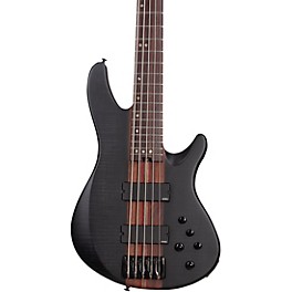 Schecter Guitar Research Charles Berthoud CB-5 5-String Electric Bass Guitar See Thru Black Satin