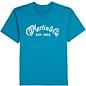 Martin Logo T-Shirt (White Script) Ocean Blue Medium thumbnail