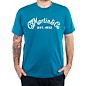 Martin Logo T-Shirt (White Script) Ocean Blue X Large
