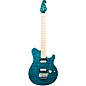 Ernie Ball Music Man Axis Premium One Piece Quilt Top Electric Guitar Translucent Blue