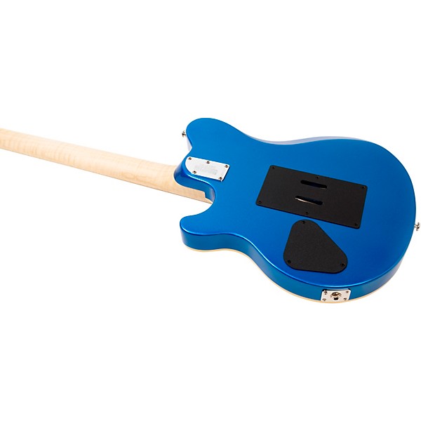 Ernie Ball Music Man Axis Premium One Piece Quilt Top Electric Guitar Translucent Blue