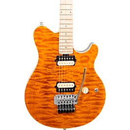 Ernie Ball Music Man Axis Premium One Piece Quilt Top Elecric Guitar Translucent Gold