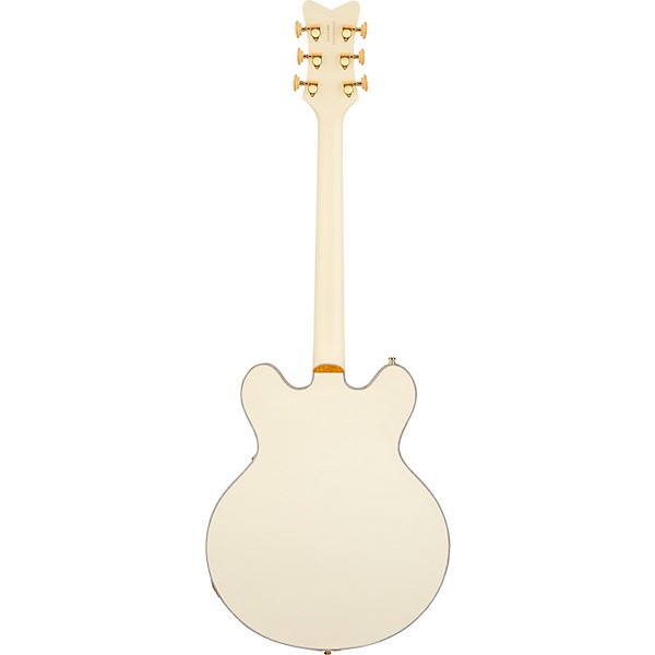 Gretsch Guitars Falcon Center Block LTD Double-Cut with String-Thru Bigsby Electric Guitar Vintage White