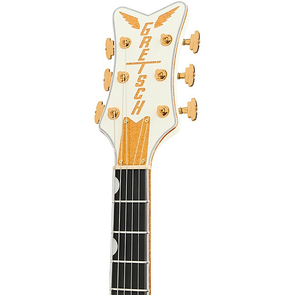 Gretsch Guitars Falcon Center Block LTD Double-Cut with String-Thru Bigsby Electric Guitar Vintage White