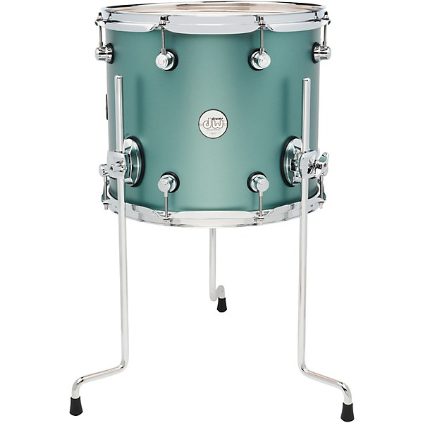 DW Design Series Maple Floor Tom 14 x 12 in. Satin Sage Metallic