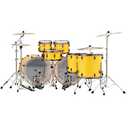 TAMA Imperialstar 7-Piece Double Bass Drum Set With Black Nickel Hardware Electric Yellow