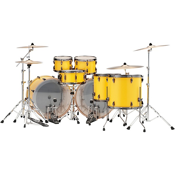 TAMA Imperialstar 7-Piece Double Bass Drum Set With Black Nickel Hardware Electric Yellow