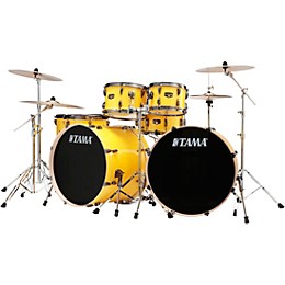 TAMA Imperialstar 7-Piece Double Bass Drum Set With Black Nickel Hardware Electric Yellow