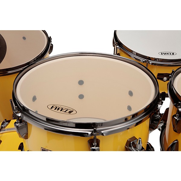 TAMA Imperialstar 7-Piece Double Bass Drum Set With Black Nickel Hardware Electric Yellow