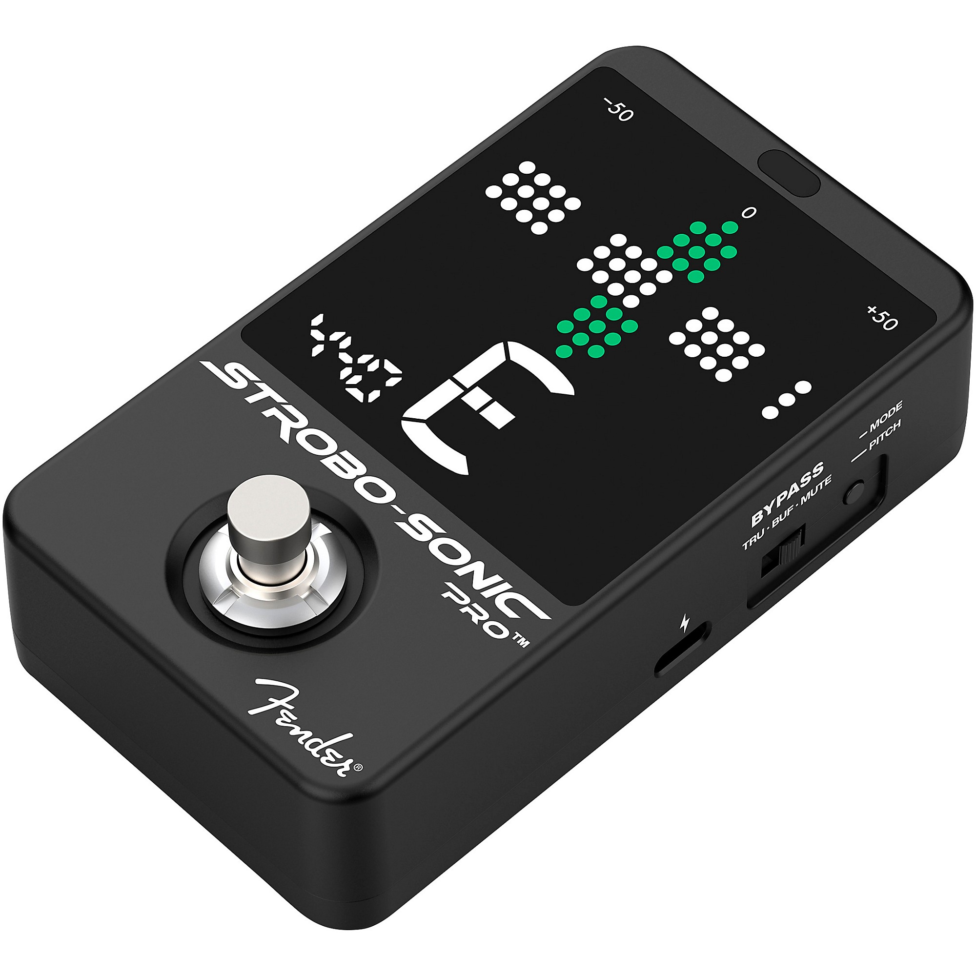 Fender Strobo-Sonic Pro Tuner Pedal Black | Guitar Center