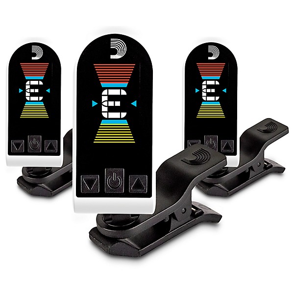 D'Addario Equinox Headstock Tuner 3-Pack White
