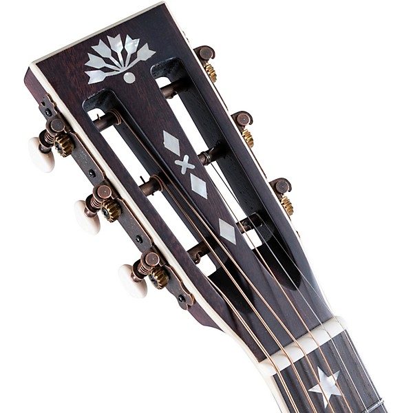 Washburn Victorian Parlor Acoustic Guitar Vintage Brown