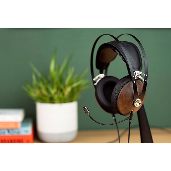 Meze Audio 99 Classics Walnut Silver Closed-Back Headphones With Boom Mic