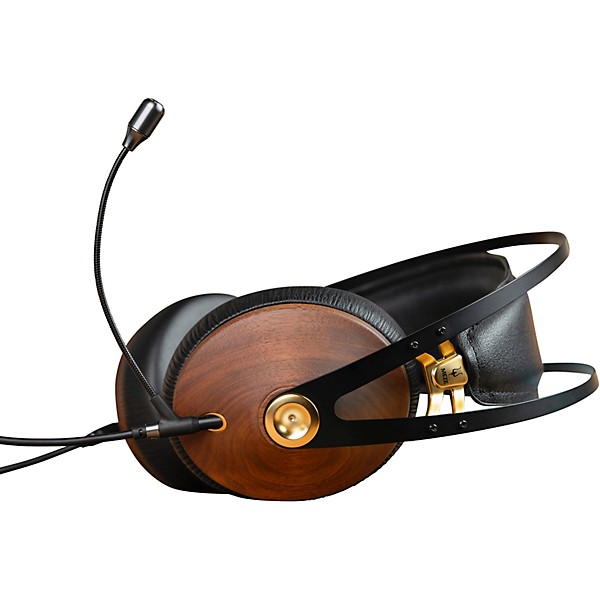 Meze Audio 99 Classics Walnut Gold Closed-Back Headphones With Boom Mic