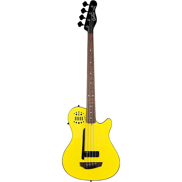 Godin A4 Ultra Yellow Flame Robert Trujillo Signature Limited-Edition Acoustic-Electric Bass Guitar M72 Yellow