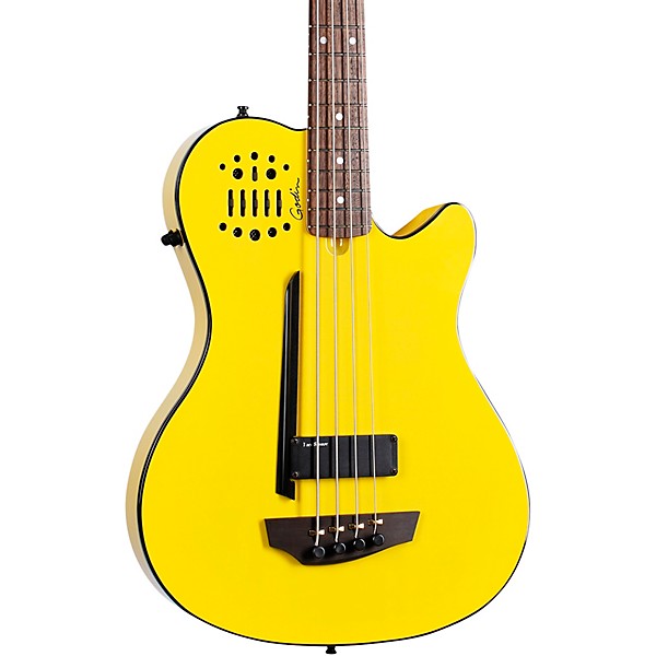 Godin A4 Ultra Yellow Flame Robert Trujillo Signature Limited-Edition Acoustic-Electric Bass Guitar M72 Yellow