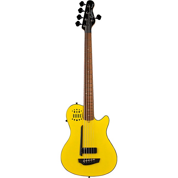 Platinum Godin A5 Ultra Yellow Flame Robert Trujillo Signature