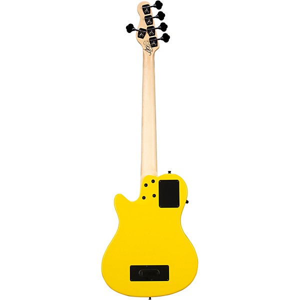 Platinum Godin A5 Ultra Yellow Flame Robert Trujillo Signature