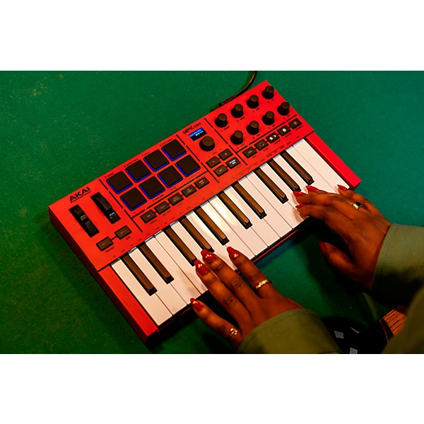 Akai Professional MPK Mini IV 25-Key MIDI Keyboard Controller - Red