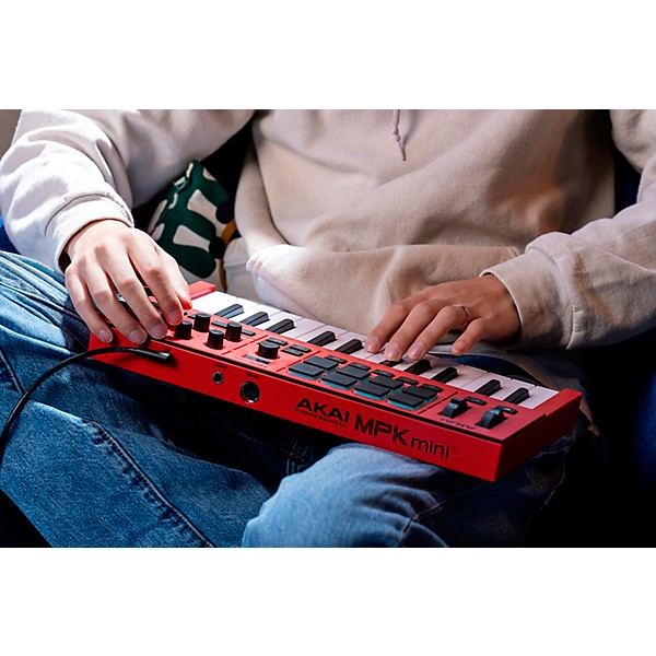 Akai Professional MPK Mini IV 25-Key MIDI Keyboard Controller - Red