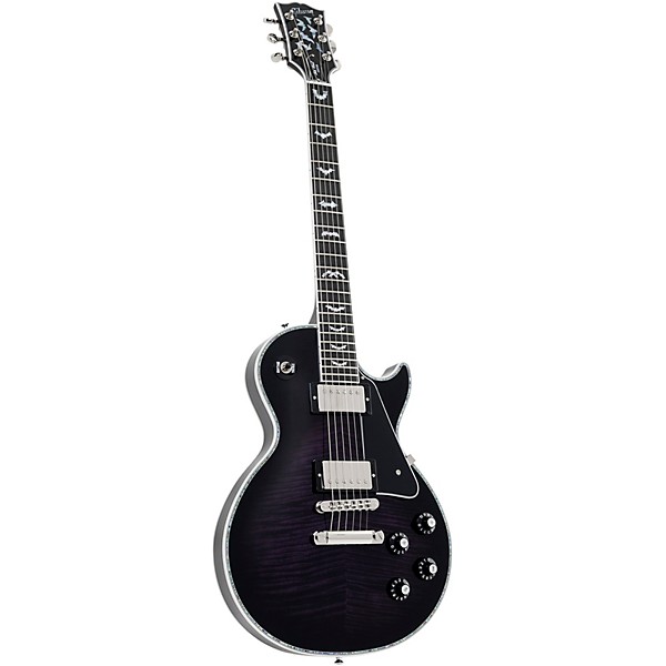 Gibson Custom Les Paul Custom Bats in Flight Electric Guitar - Dark Purple Burst