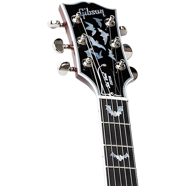 Gibson Custom Les Paul Custom Bats in Flight Electric Guitar - Dark Red Burst