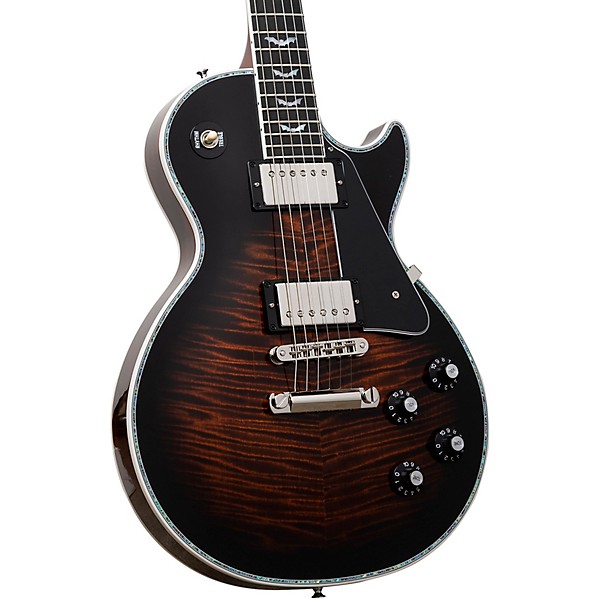 Gibson Custom Les Paul Custom Bats in Flight Electric Guitar - Dark Orange Burst