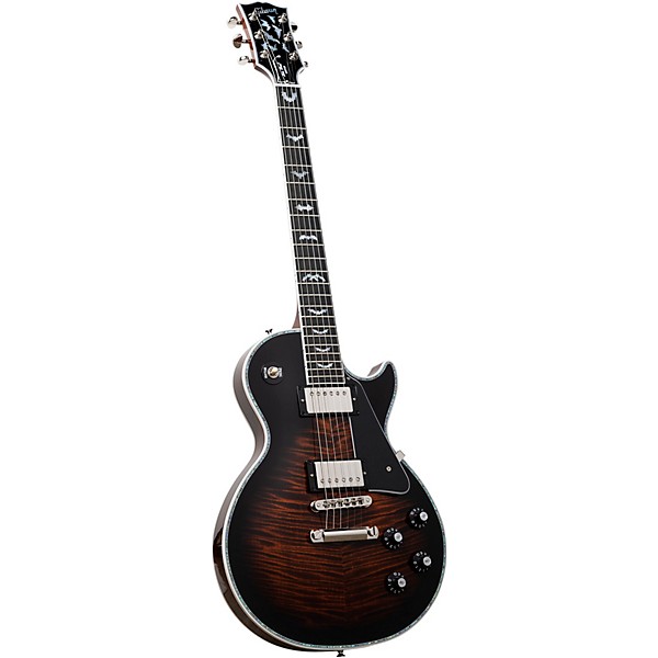 Gibson Custom Les Paul Custom Bats in Flight Electric Guitar - Dark Orange Burst