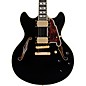 D'Angelico Excel DC Semi-Hollow Electric Guitar Solid Black thumbnail
