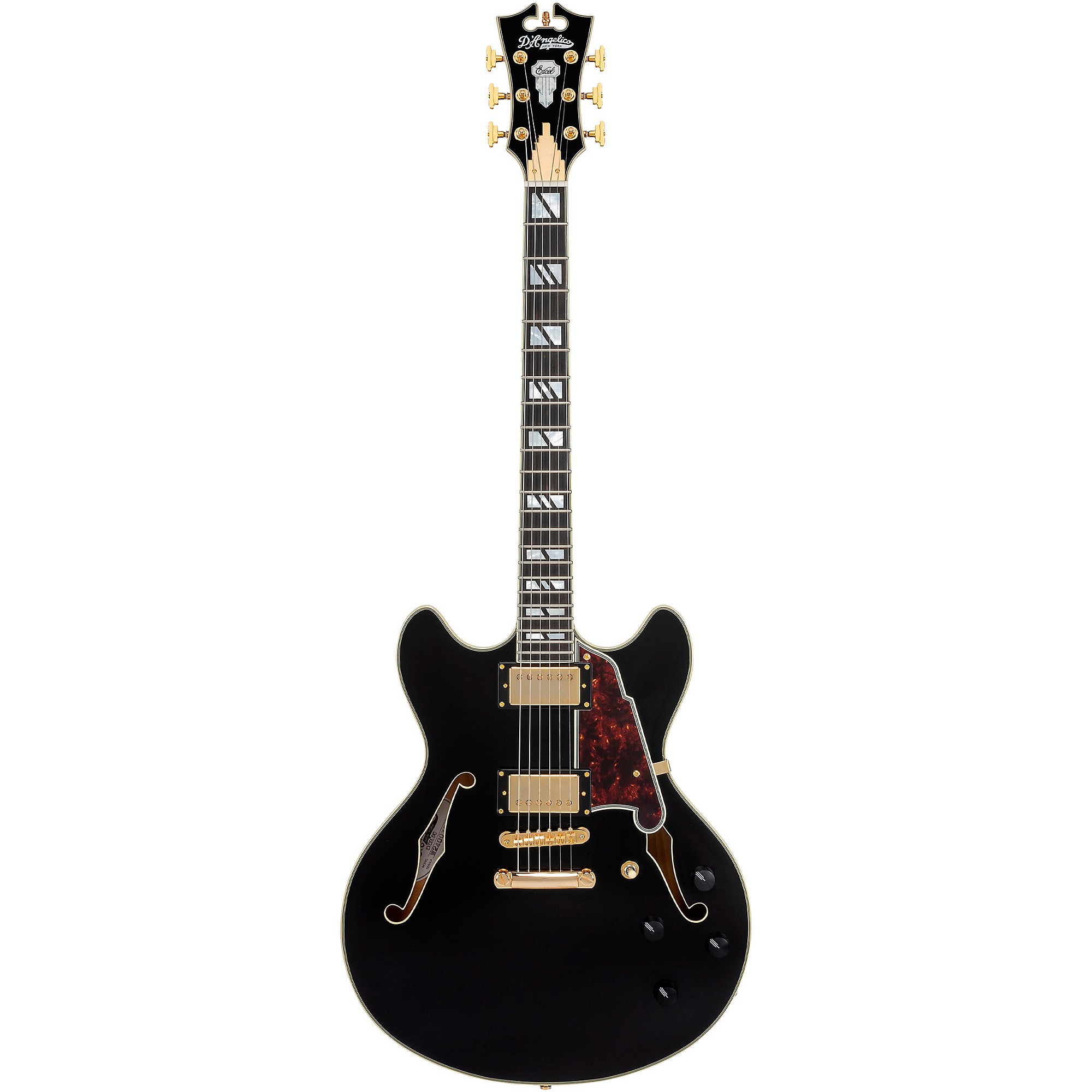 D'Angelico Excel DC Semi-Hollow Electric Guitar Solid Black