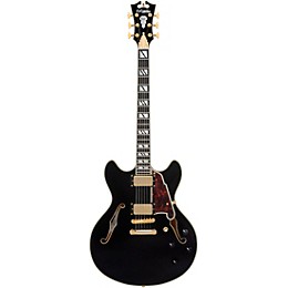 D'Angelico Excel DC Semi-Hollow Electric Guitar Solid Black