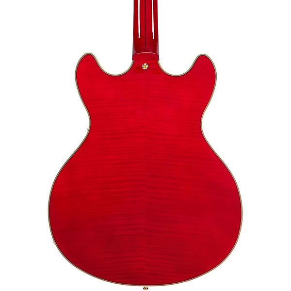 D'Angelico Excel DC Semi-Hollow Electric Guitar Trans Cherry
