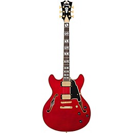 D'Angelico Excel DC Semi-Hollow Electric Guitar Trans Cherry