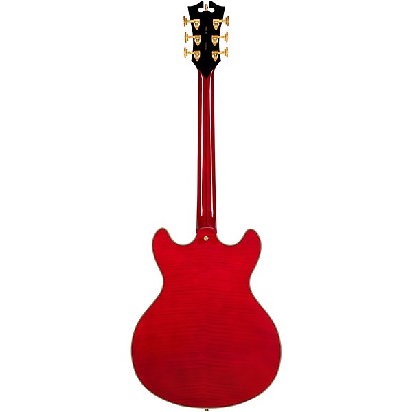 D'Angelico Excel DC Semi-Hollow Electric Guitar Trans Cherry