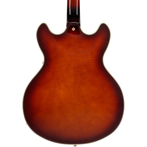D'Angelico Excel DC Semi-Hollow Electric Guitar Amaretto Burst