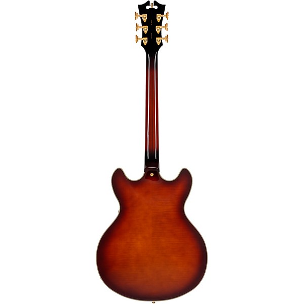 D'Angelico Excel DC Semi-Hollow Electric Guitar Amaretto Burst