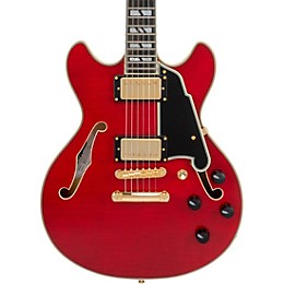 D'Angelico Excel Mini DC Semi-Hollow Electric Guitar Trans Cherry