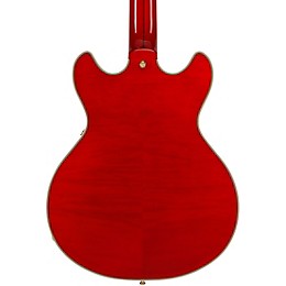 D'Angelico Excel Mini DC Semi-Hollow Electric Guitar Trans Cherry